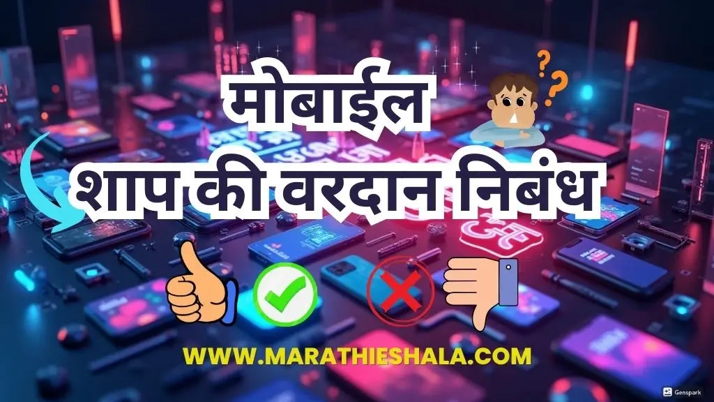 Mobile Shap ki Vardan nibandh in Marathi